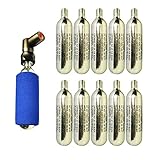 CO2 pump TWIST 'n GO - 2in1 Presta & Schrader Valve with 10 x Co2 Cartridges Included
