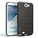 Produktbild EAZY CASE Hülle für Samsung Galaxy Note 2 Schutzhülle Silikon, gebürstet, Slimcover in Edelstahl Optik, Handyhülle, TPU Hülle/Soft Case, Backcover, Silikonhülle Brushed, Anthrazit