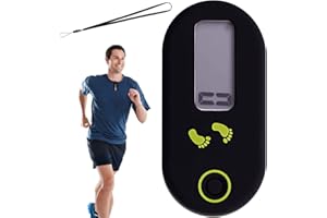 Lotvic Einfacher Schrittzähler 3D-Schrittzähler zum Gehen, Schrittzähler Ohne App und Handy, Genauer Pedometer mit Clip und Umhängeband, Schrittzähler mit Großer LCD-Anzeige für Damen Herren Kinder