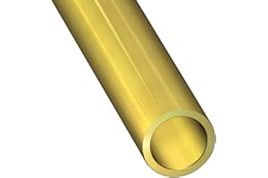 CQFD Solid Brass Round Tube 6mm x 0.5mm x 1m