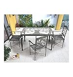  Forja Hispalense Mesa de jardín Mairena - Grupo 1 - Blanco Brillo, Mesa con Medidas de 150x85x76 cm. de Alto.