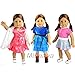 Produktbild Miunana 3 Sets Kleider Fashionistas Party Ballkleid Kleidung für 45-46 cm Puppe Stehpuppe 18 Inch American Girl Dolls Puppenbekleidung