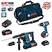 Produktbild Bosch Kit RSB3618M2EC "BRUSHLESS" (GBH 36 VF-LI Plus + GSR 18 V-EC + 2 x 4,0Ah 36V Li-Ion + 2 x 4,0Ah 18V Li-Ion + Schnellspannbohrfutter + HDBAG)
