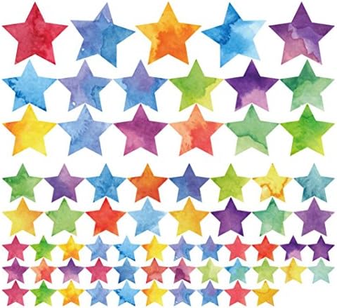 HUHU833 Kids Baby Room DIY Wall Art Home Decor Stars Wall Sticker (Colour Stars)