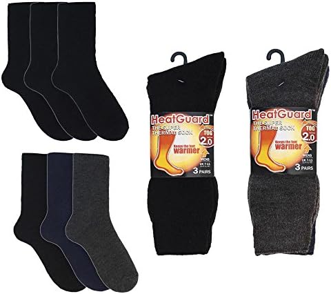 3 PAIRS OF MENS THERMAL 2.0 TOG SOCKS BY HEATGUARD WINTER THICK WARMTH