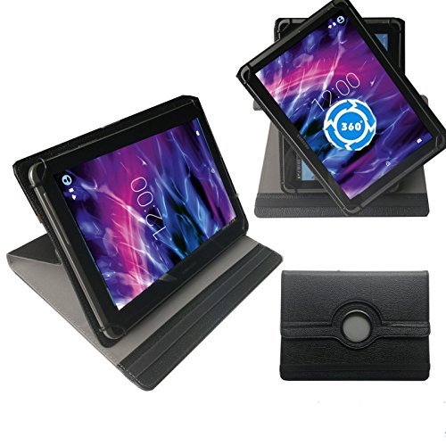 360° 10 Zoll SCHWARZ Tablet Tasche Schutz Hülle Stand Etui für MEDION LIFETAB X10301 MD 60348 + Stift - 2