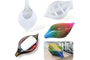 Rolin Roly Stampi in Silicone per Portasapone Stampi per Resina Foglia Stampo per Colata Epossidica Resin Soap Dish Mould per Gioielli in Sapone per DIY Artigianato Decorazioni