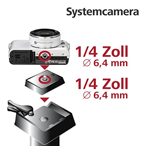 Hama Action II 165 3D Fotostativ + Smartphone Holder für Selfie Stick und Tripod