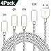 Produktbild WUXIAN [MFi Zertifiziert] Phone Ladekabel 5 Pack [1m*2+2m*2+3m] Nylon Kabel für iPhone XS/X 8/8 Plus 7/7 Plus 6S/6S Plus 6/6 Plus 5S 5C 5 - Sliber