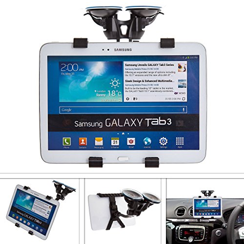 UltimateAddons Dual Saugnapf Halterung KFZ und einstellbar X-Form-Tablet PC Halter geeignet für Sony Xperia Z4 Tablet - 3