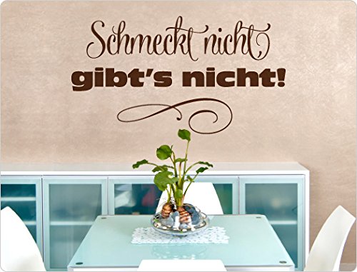 I-love-Wandtattoo 11877 Wandtattoo Spruch "Schmeckt nicht, gibt's nicht!" Wandaufkleber Küche Wandsticker