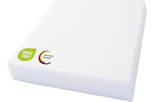 KiNDERWELT Foam Padding 40 x 40 x 8 cm, Foam Board 8 cm, Foam Padding, Foam Mattress for DIY Upholstery Furniture, Mattress Topper, Camping, Crafts