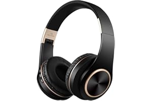 WGO Wireless Headphones Over Ear, Bluetooth Headphones Over Ear, Headphones Wireless with Memory Foam Ear Cups, HiFi Stereo bluetooth Headphones with Microphone for Online Class, Office, PC, Travel