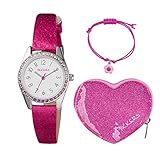 Tikkers ATK1032 Coffret Cadeau en Forme de cœur à Paillettes Rose