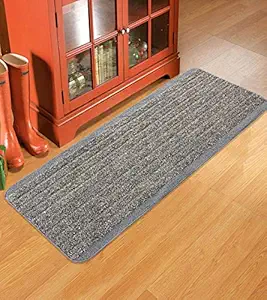 Saral Home Polyester Anti Slip Multipurpose Runner (Grey, 65X120 cm)