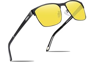 CARFIA UV Protection Mens Sunglasses Polarised Mirrored Glasses for Driving Hiking Baseball, Square Frame