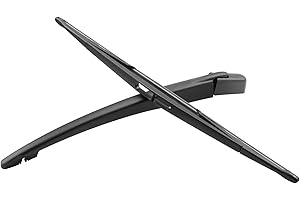 ZOFFI Essuie-glace arrière + bras d'essuie-glace arrière de rechange pour Daccia Sandero 2008-2012 Renault Megane I 1999-2002, balais d'essuie-glace avec balais d'essuie-glace en caoutchouc naturel