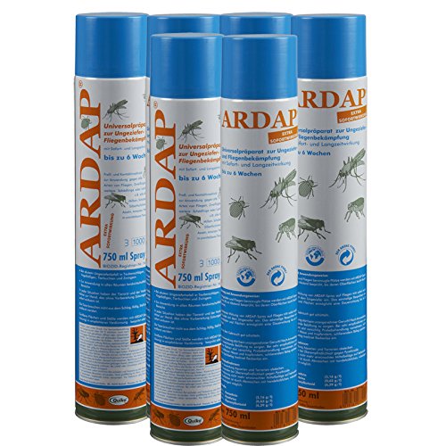 Quiko 6 x 750 ml Ardap Ungezieferspray Original mit Langzeitwirkung