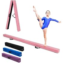 Poutre D'Équilibre Pliable GOPLUS 210 Cm - Surface Suède, Patins Antidérapants - Pour Enfants Et Adultes