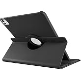 Aksesuarcim Apple ile Uyumlu iPad Pro 13 2025 M5 Kılıf 360 D&ouml;nebilen Standlı Tablet Kılıf Siyah