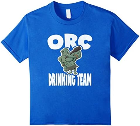 Kids Orc Drinking Team Vintage Troll Ogre Beast Bar Party T-Shirt 6 Royal Blue