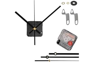 QLOUNI 2 Conjuntos Movimiento de Reloj de Cuarzo DIY de Silencio 10mm Espesor de Esfera y 20mm de Longitud de Eje Total