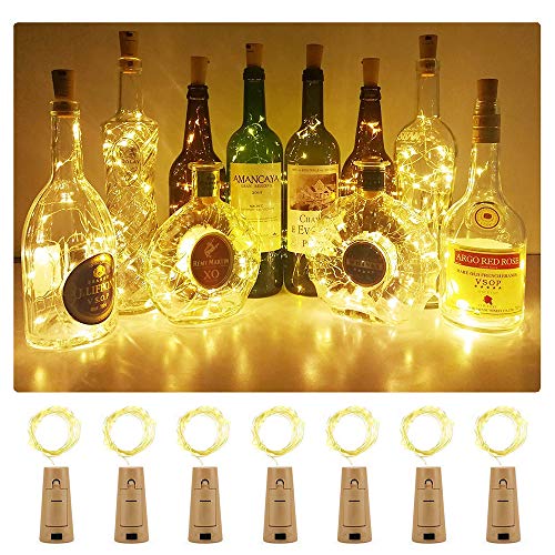 Luci per Bottiglie, Luci a catena a LED,Luci a filo di rame, Lucine bottiglia per Fai da te, Feste, Matrimonio, Halloween, Natale-AMEU