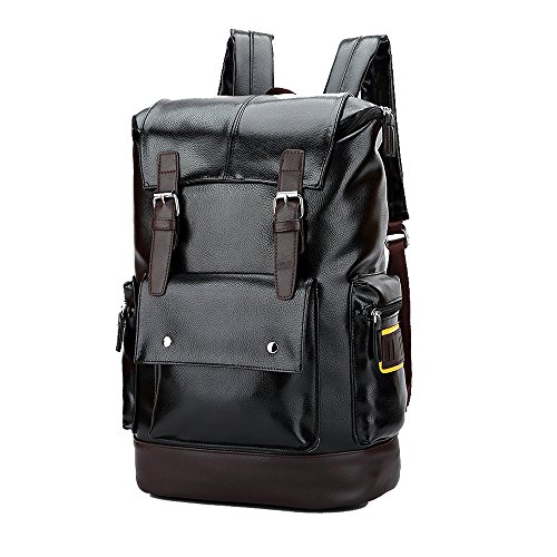 Zaino Spalla Pelle SINOKAL Zaino Porta PC Donne Uomo Impermeabile Zaino Scuola Borsa a tracolla Zaino per il D