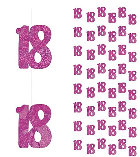 Dekorations Set zum 18. Geburtstag Party Set in Pink - 4
