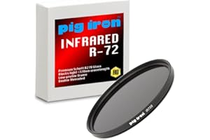 Pig Iron Pro Infrared R72 Filter Premium Schott Glass 720nm Optical IR720 for DSLR and Mirrorless Cameras (55 mm)