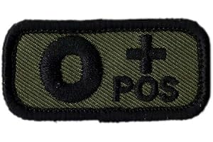 Titan One Europe - Blood Type O + Positive Tipo Di Sangue 0+ Toppa Militare Ricamata Tattica (Camo)