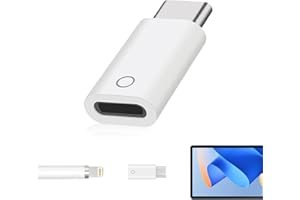 EIAIGKY Adattatore USB C per Apple Pencil 1° generazione, adattatore di ricarica da Lightning a USB C per iPad 10a generazione 2022 Accoppiamento Bluetooth veloce Cavo di ricarica compatto per iPencil 1°