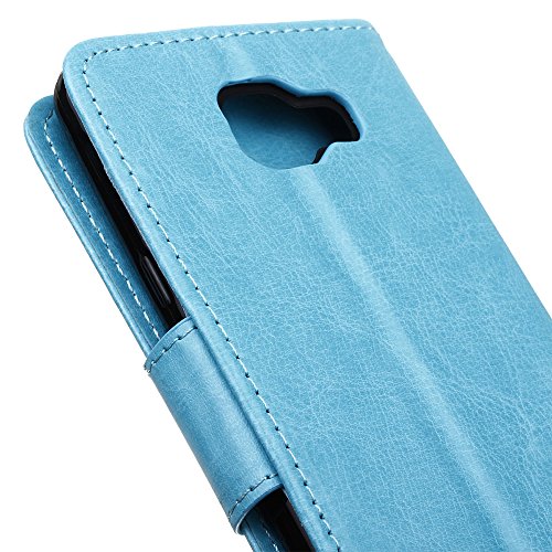 Samsung Galaxy A5 ( 2016 ) Schutzhülle Leder Hülle, Alfort 3 in 1 Flip Fashion Design Dual Use Falten Premium PU Leder Flip Mappen Kasten Abdeckung für Samsung Galaxy A5 / A510F ( 2016 ) 5.2″ ( Blau ) + Netter Staub Stecker + Schwarz Stylus Pen - 5