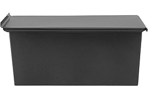 YARNOW Pullman - Teglia per Pane Antiaderente con Coperchio, in Acciaio Inox, per Toast da Cucina, 22 x 12 x 10 cm, Colore: Nero