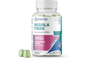 Zymerex REGOLA FIBRE Gummies | 45 gommose | Regolarità intestinale | Integratore di fibre | Equilibrio della flora intestinale | Senza zuccheri aggiunti, glutine e lattosio | Adatto a vegani