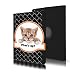 Produktbild OOH!COLOR® drehbare Schutzhülle für Samsung Galaxy Tab 4 7 0 hülle 360 Grad Drehung Katze TAB005 schwarz Muster Print Tier Kätzin Tierchen Flip Case Book Cover Hüllen PU Ledertasche Lederhülle 360 Grad Drehung mit Standfunktion