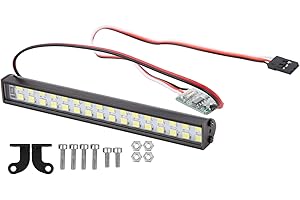 Oumefar Barre Lumineuse LED RC, 32pcs Perles de Lampe Lampe de Toit de Voiture RC RC Crawler Barre Lumineuse LED Universelle Accessoire Longueur 100mm Accessoires RC