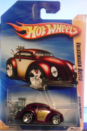 Hot Wheels2010 HW Premier 04/52, 004/214 Burgundy w/ Gold Volkswagen Beetle