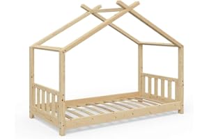 VitaliSpa Hausbett Design, Naturholz, 80x160 cm