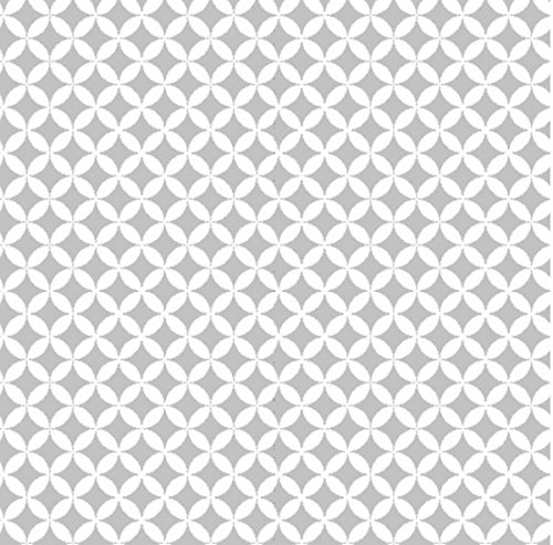 Klebefolie selbstklebende Möbelfolie Elliott silber weiß Dekorfolie 45 cm x 200 cm Selbstklebefolie Retro Motiv Bastelfolie