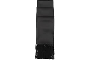 DQT Men’s Plain Satin Dress Scarf – Formal Wedding & Wear Accessory