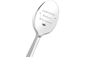 RATIFYALE Cadeau Belle Mere Noel, Cuillère A Cafe en Acier Inox, Idee Cadeau Belle Mere Original Cadeau pour Belle-mere Cadeaux Belle Mere Cadeau pour Belle-mère Cadeau Belle-maman Cadeau Fete des Meres