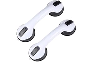 Asdazrxy Maniglione Doccia, 2 Pezzi Maniglia Doccia Anziani, Maniglione Bagno Disabili, Maniglia Ventosa, per Bambini e Anziani (Nero)