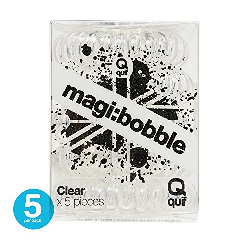 Magi Hair Bobble Traceless Hair Ring And Bracelet - Clear Invisible Hair Bobble Pack of 5, Pain Free Hair Band, Reduces Split Ends