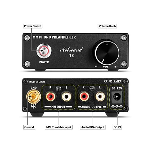 Nobsound Mini HiFi MM Phono-Vorverstärker RIAA Preamp Plattenspieler Turntable Amplifier – Bild 3