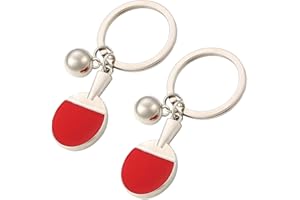 Nifocc 2 portachiavi da ping pong con racchetta da ping pong, mini portachiavi da ping pong, per gli amanti dello sport, amici, per la famiglia, Natale, Capodanno, compleanno, souvenir creativo