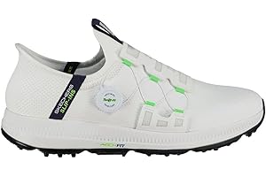 Skechers Men's Go Golf Elite 5 Slip in, Boa, Golf Shoes for Men, White Navy, 10 UK