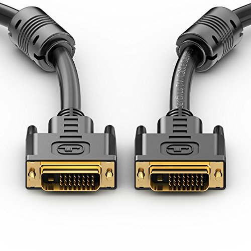Sentivus Premium DVI zu DVI Kabel (0,5m) full HD bis 2560×1600 – (DVI-D Dual Link 24+1 Stecker) OFC Kupfer (verzinnt) 3-fach geschirmt – Ferrite-Filter, schwarz, 0,5 Meter - 2