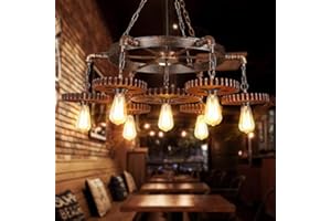 ENXING Lustre Vintage Engrenage Suspension Lampe Industrielle Suspension Lampe Rétro Suspension Rotative Métal Rétro Pour Ampoules E27 Suspension Pour Salon Table À Manger Cuisine Salon