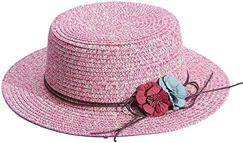 Sunhats Flower Flat Cap Sun Hat Travel Sunscreen Straw Hat Basin Cap